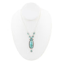 Emile Sterling Silver and Blue Turquoise Pendant Necklace Emile Sterling Silver and Blue Turquoise Pendant Necklace