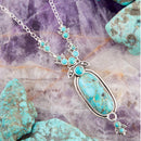 Emile Sterling Silver and Blue Turquoise Pendant Necklace Emile Sterling Silver and Blue Turquoise Pendant Necklace