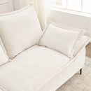" 88.5 Modern Sailboat Sofa Dutch Velvet 3-Seater Sofa with Two Pillows for Small Spaces in Living Rooms, Apartments " 88.5 Modern Sailboat Sofa Dutch Velvet 3-Seater Sofa with Two Pillows for Small Spaces in Living Rooms, Apartments