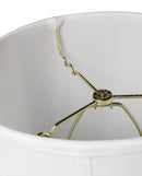 12x14x15 White Shantung Fabric Drum Lampshade 12x14x15 White Shantung Fabric Drum Lampshade