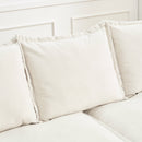 " 88.5 Modern Sailboat Sofa Dutch Velvet 3-Seater Sofa with Two Pillows for Small Spaces in Living Rooms, Apartments " 88.5 Modern Sailboat Sofa Dutch Velvet 3-Seater Sofa with Two Pillows for Small Spaces in Living Rooms, Apartments