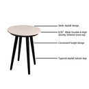 3-Piece Modern Conversation Set: Aluminum Patio Club Chairs with Plush Cushions & Marble-Look Side Table 3-Piece Modern Conversation Set: Aluminum Patio Club Chairs with Plush Cushions & Marble-Look Side Table