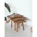 3-piece Cloud Nesting Table Set Solid Natural Wood - Scandinavian Style Chic AndModern Design 3-piece Cloud Nesting Table Set Solid Natural Wood - Scandinavian Style Chic AndModern Design