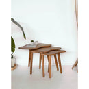 3-piece Cloud Nesting Table Set Solid Natural Wood - Scandinavian Style Chic AndModern Design 3-piece Cloud Nesting Table Set Solid Natural Wood - Scandinavian Style Chic AndModern Design