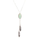 Feather Green Turquoise and Sterling Silver Necklace Feather Green Turquoise and Sterling Silver Necklace