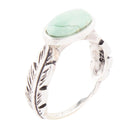 Feather Green Turquoise and Sterling Silver Ring Feather Green Turquoise and Sterling Silver Ring