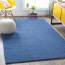 Brockton Solid Blue Wool Rug Brockton Solid Blue Wool Rug