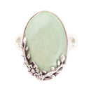 Floral Green Turquoise and Sterling Silver Ring Floral Green Turquoise and Sterling Silver Ring