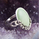 Floral Green Turquoise and Sterling Silver Ring Floral Green Turquoise and Sterling Silver Ring