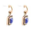 Flourish Blue Lapis Golden Drop Earrings Flourish Blue Lapis Golden Drop Earrings