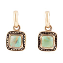Flourish Blue Turquoise Golden Drop Earrings Flourish Blue Turquoise Golden Drop Earrings