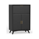Flynn Large Bar Cabinet, Black Flynn Large Bar Cabinet, Black
