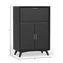 Flynn Large Bar Cabinet, Black Flynn Large Bar Cabinet, Black