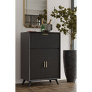 Flynn Large Bar Cabinet, Black Flynn Large Bar Cabinet, Black
