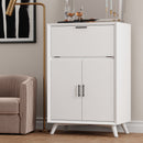 Flynn Large Bar Cabinet, White Flynn Large Bar Cabinet, White