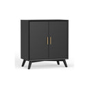 Flynn Small Bar Cabinet, Black Flynn Small Bar Cabinet, Black