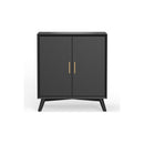 Flynn Small Bar Cabinet, Black Flynn Small Bar Cabinet, Black