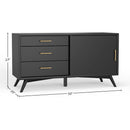 Flynn Small TV Console, Black Flynn Small TV Console, Black