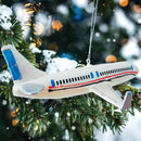 Airplane Glass Christmas Ornament Airplane Glass Christmas Ornament