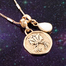 Gemini - Zodiac White Mother of Pearl Golden Charm Necklace Gemini - Zodiac White Mother of Pearl Golden Charm Necklace