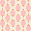 Mid Century Modern Wallpaper - Retro Pink and Peach Circles Mid Century Modern Wallpaper - Retro Pink and Peach Circles