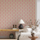 Mid Century Modern Wallpaper - Retro Pink and Peach Circles Mid Century Modern Wallpaper - Retro Pink and Peach Circles