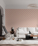 Mid Century Modern Wallpaper - Retro Pink and Peach Circles Mid Century Modern Wallpaper - Retro Pink and Peach Circles