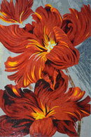 Dreamy Design Pattern Of Red Rose Glass Mosaic Art Dreamy Design Pattern Of Red Rose Glass Mosaic Art