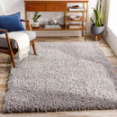 Siari Solid Medium Gray Shag Rug Siari Solid Medium Gray Shag Rug