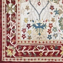 Neola White/Red Damask Area Rug Neola White/Red Damask Area Rug