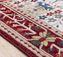 Neola White/Red Damask Area Rug Neola White/Red Damask Area Rug