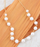 Golden Chain and White Pearl Necklaces Golden Chain and White Pearl Necklaces
