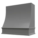 Grey Wood Range Hood With Sloped Front and Decorative Trim - 30", 36", 42", 48", 54" and 60" Widths Available Grey Wood Range Hood With Sloped Front and Decorative Trim - 30", 36", 42", 48", 54" and 60" Widths Available
