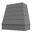 Grey Wood Range Hood With Tapered Shiplap Front and Block Trim - 30", 36", 42", 48", 54" and 60" Widths Available Grey Wood Range Hood With Tapered Shiplap Front and Block Trim - 30", 36", 42", 48", 54" and 60" Widths Available