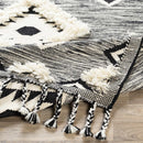 Gardner Cream on Gray Wool Tassel Rug - Clearance Gardner Cream on Gray Wool Tassel Rug - Clearance