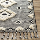Gardner Cream on Gray Wool Tassel Rug - Clearance Gardner Cream on Gray Wool Tassel Rug - Clearance