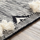 Gardner Cream on Gray Wool Tassel Rug - Clearance Gardner Cream on Gray Wool Tassel Rug - Clearance