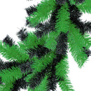 Green and Black Tinsel Christmas Wreaths Green and Black Tinsel Christmas Wreaths