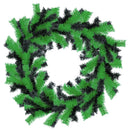 Green and Black Tinsel Christmas Wreaths Green and Black Tinsel Christmas Wreaths