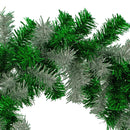 Green and Silver Tinsel Christmas Wreaths Green and Silver Tinsel Christmas Wreaths