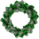 Green and Silver Tinsel Christmas Wreaths Green and Silver Tinsel Christmas Wreaths
