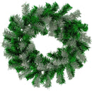 Green and Silver Tinsel Christmas Wreaths Green and Silver Tinsel Christmas Wreaths