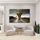 Walking Lone Elephant Wall Art Walking Lone Elephant Wall Art