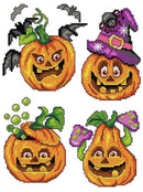 "Halloween Pumpkins" 126CS Counted Cross-Stitch Kit "Halloween Pumpkins" 126CS Counted Cross-Stitch Kit