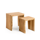 Handmade Wooden Set of 2 End Table Handmade Wooden Set of 2 End Table
