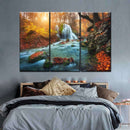 Autumnal Forest Waterfall Wall Art Autumnal Forest Waterfall Wall Art
