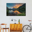 Swiftcurrent Sunset Lake Wall Art Swiftcurrent Sunset Lake Wall Art