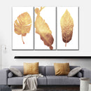 Triple Golden Leaves Wall Art Triple Golden Leaves Wall Art
