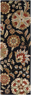 Heaters Black Floral Wool Carpet Heaters Black Floral Wool Carpet