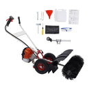 Heavy Duty 2.5HP 2-Stroke 52CC Gas-Powered Walk-Behind Brush Sweeper Broom, 24" (97138624) Heavy Duty 2.5HP 2-Stroke 52CC Gas-Powered Walk-Behind Brush Sweeper Broom, 24" (97138624)